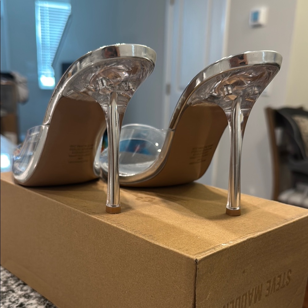 Steve Madden Peach Clear mules - Picture 3 of 7